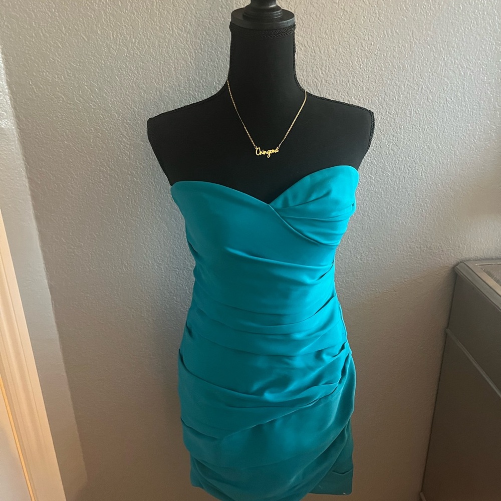 BCBG marine blue sword dress, fitting, size 6